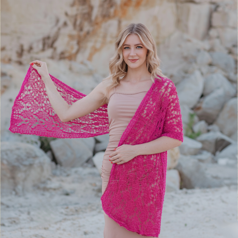 satek sala krajka prirodni hedvabi alpaka